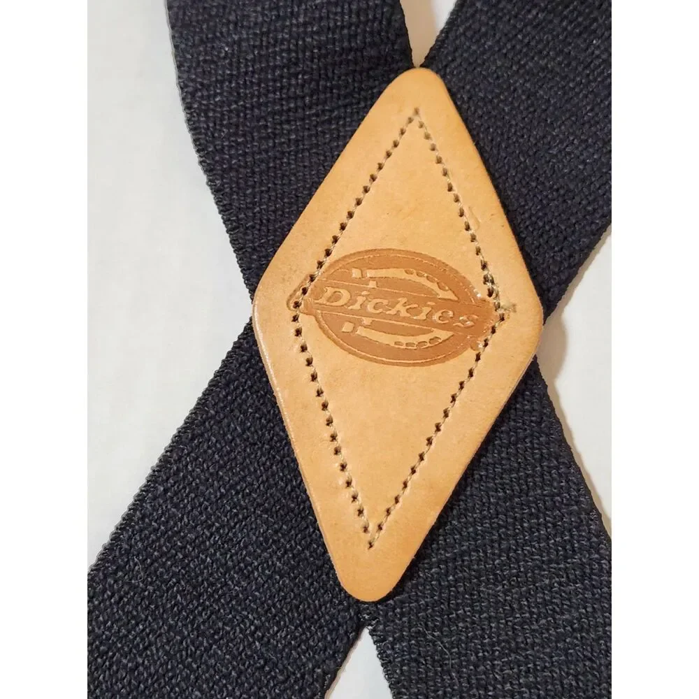Dickies Adjustable Black Suspenders Clip‑On
